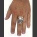 Массивный серебряный перстень 925 пробы "Череп"